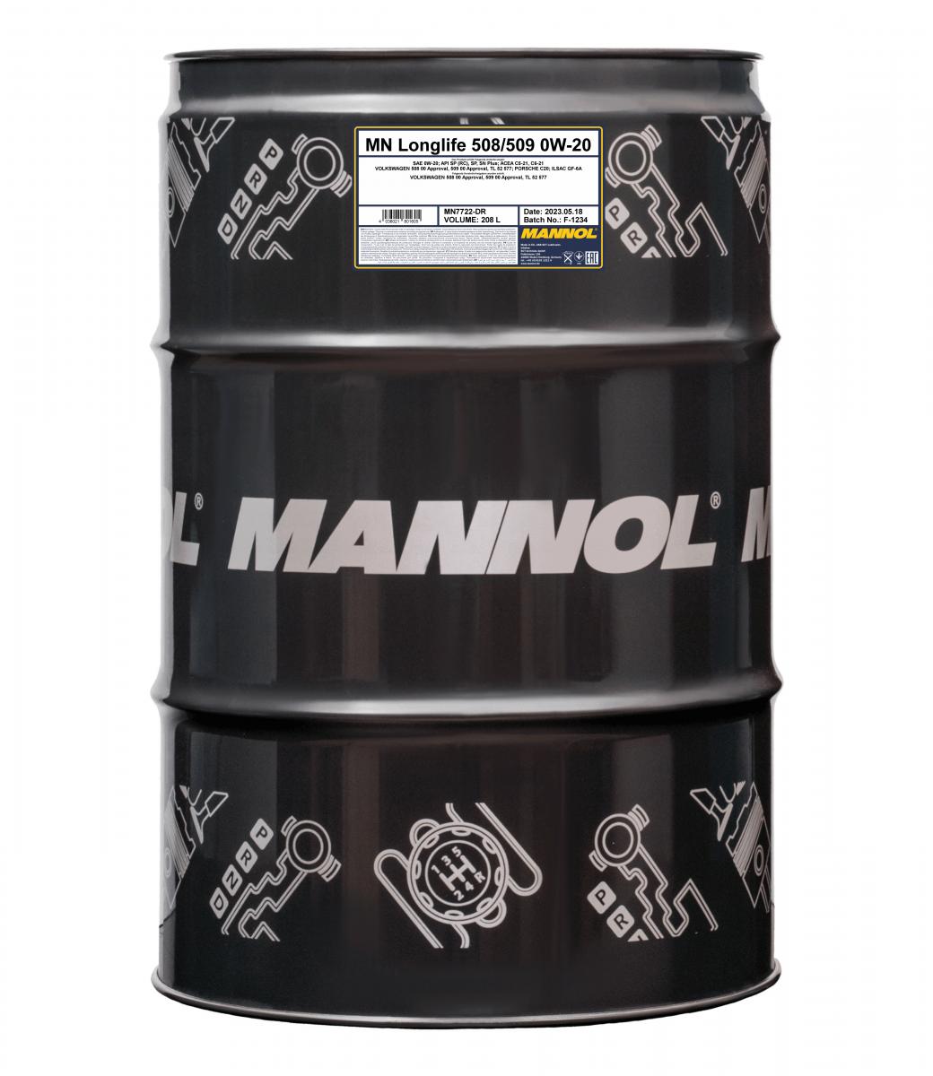 MANNOL MN7722-1 0W-20 Longlife 508.00/ 509.00 engine oil 60L